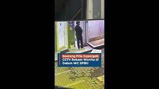 Seorang Pria Kepergok CCTV Rekam Wanita di Dalam WC SPBU