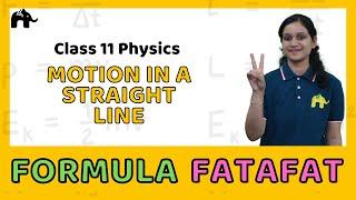 Motion in a Straight Line Class 11 Physics Formulas Sheet | Revision List CBSE NCERT