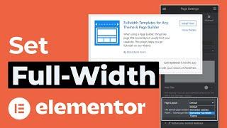 Fix Elementor Full-width Not Working | Make Elementor Full-width (2024)