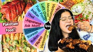 Spin The Wheel Food Challenge Decide Which Cuisine I Try | Pakistani food, Mexican, Amercian & more