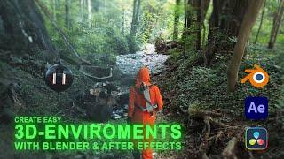 Composite 3D enviroments with Blender and After Effects #blender #aftereffects #davinciresolve