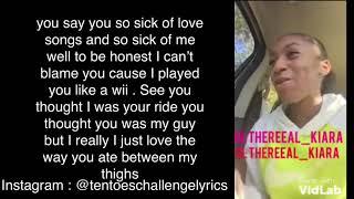 SO SICK CHALLENGE LYRICS