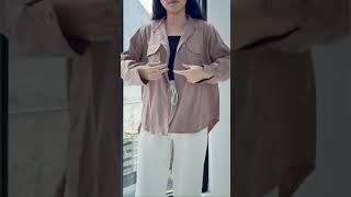 SHOPEE HAUL OUTFIT KEKINIAN, KEMEJA FLANEL,JAKET DENIM,INNER DRESS,ROK RAJUT & BLOUSE POLOS #shorts