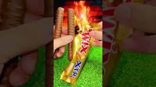 IM ASMR Opening Candy Twixx Choklat #asmr #chocolate #mentos #fun #asmrcandy