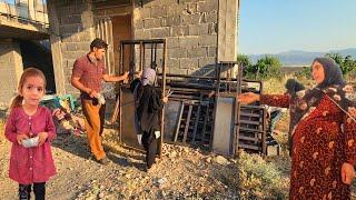 Building a town house.  Hassan starts construction by buying building materials #building