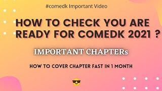 Comedk 2021 Strategy | Score 100+ Marks In Comedk 2021 | Comedk Mock Test | Comedk Important Chapter