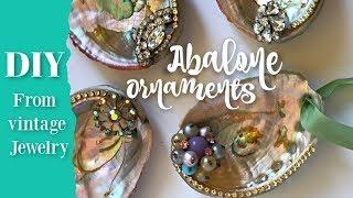 DIY Seashell Ornaments from vintage jewelry & the story of my scene on Extreme Makeover