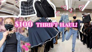 Thrift with me!! $100 Budget for a new Winter Wardrobe...