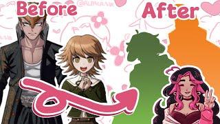 Redesigning Danganronpa Characters! Mondo & Chihiro | (art + commentary)