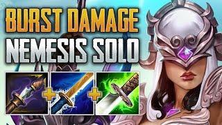 INSANE BURST DAMAGE! Nemesis Solo Gameplay (SMITE Conquest)