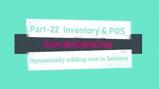 POS-22: [Inventory] Adding input fields &  rows Dynamically using Javascript | ASP.NET MVC