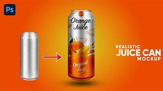 Creating Realistic Mockups in Photoshop | Soda Can Label Mockup in Photoshop