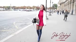 Julie Skyhigh a Paris in Overknee Suede GML Boots High Heels #OverkneeBoots #JulieSkyhigh #HighHeels