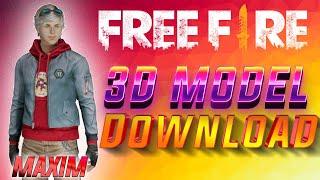 Maxim - Free Fire 3D Model - Download - Blender - OBJ