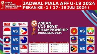 Jadwal Piala AFF U19 2024 Pekan Ke 1 - Indonesia vs Filipina | Klasemen Piala AFF U19 2024 Terbaru
