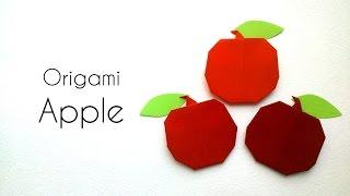 How to make Easy Origami Apple- Simple Origami Tutorials for Kids