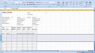 How to Make a Sales Order Form in Excel