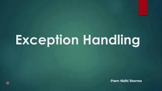 Exception Handling in Oracle PLSQL