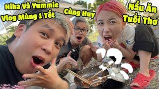 Hiha Và Yummie Cùng Huy Noob Về Quê Mùng 1 Tết Nấu Đồ Ăn Tuổi Thơ ( Hiha và Yummie Vlog ) 