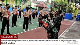 Berlatih Kedisiplinan bersama Siswa siswi SMK 1 Madiun