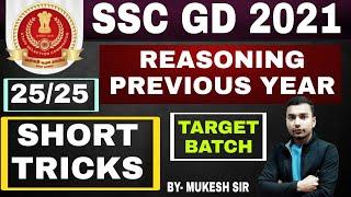 SSC GD 2021 REASONING PREVIOUS YEAR II DEFENCE 93