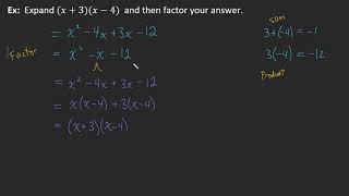 Factoring Monic Quadratic Trinomials