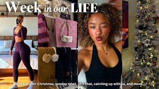 WEEKLY VLOG | decorate for Christmas, self care routine, sunday reset, grocery run, shopping, etc.