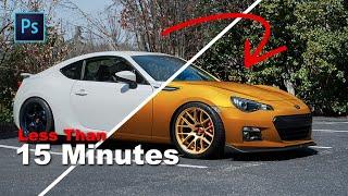 How to Photoshop YOUR car - step-by-step guide (window tint, wheels, color change)