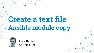 Create a text file - Ansible module copy