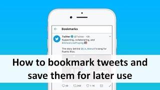 How to bookmark tweets and save them for later use