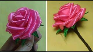 How to make rose satin ribbon | DIY