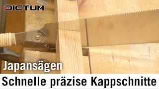 Schnelle und exakte Kappschnitte mit der Japansäge - Kurztutorial #dictum #japanesewoodworking