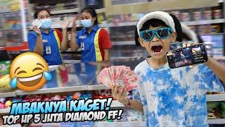 GA BISA DIKASI TAU! BOCIL TOP UP 5 JUTA DIAMOND FF DI INDOMARET! MBAKNYA HERAN SAMPAI MELONGO WKWKW