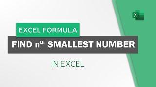 Find nth Smallest Number in Excel