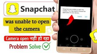 Snapchat was unable to open the camera you may need to restart your device. Snap camera not working