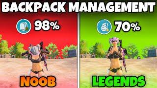 BACKPACK MANAGEMENT TIPS & TRICKS FOR END ZONE SURVIVALBGMI | Mew2.