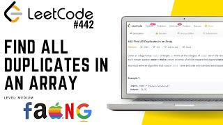 442. Find All Duplicates in an Array | Leetcode Medium