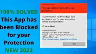 How To Fix This App has been Blocked for your Protection On Windows 10/11