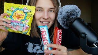 Epic Snack ASMR: Indulging in Nuts, Twix Salted Caramel, and Chupa Chups Rolls