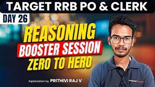 Day- 27 | TARGET RRB PO & CLERK | Reasoning BOOSTER SESSION (zero to hero) | RACE