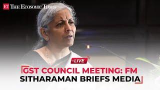 GST Council Meeting: FM Sitharaman LIVE | Insurance Premiums | Online Payments above Rs 2,000