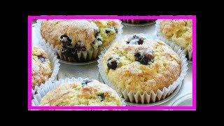 Coat blueberries in flour to prevent soggy-bottomed muffins