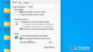 How to clear recent files in windows 11