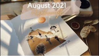 August 2021 Bullet Journal Flipthrough | Vintage Desert Theme