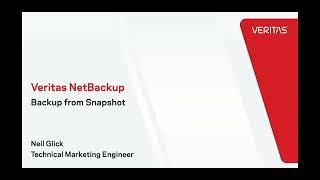 Backup from Snapshots with Veritas NetBackup