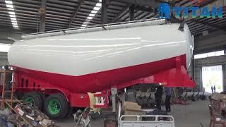 Bulk cement tanker | TITAN factory show cement bulker tank trailer in production