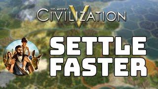 Civilization 5 Tutorial - Settlers, City Placement & Tile Improvements | How to Settle Cities Faster