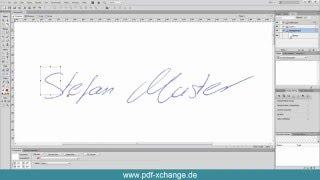 PDF-XChange Editor - Wie Sie eine transparente Unterschrift als Stempel erstellen