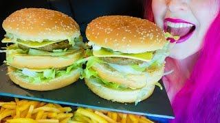 ASMR: Huge Big Macs & Fries | Homemade MCDONALDS! 30k subs~ Relaxing Eating Sounds [Vegan] 