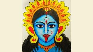 Maa kali drawing easy step by step , Maa kali drawing for beginners , Diwali special drawing part 2